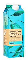 Bath and Body White Tea and Sage Hand Soap Refill - XL Size - 32 oz Compatible with Bath and Body Gentle Foaming Hand Soaps Bottles