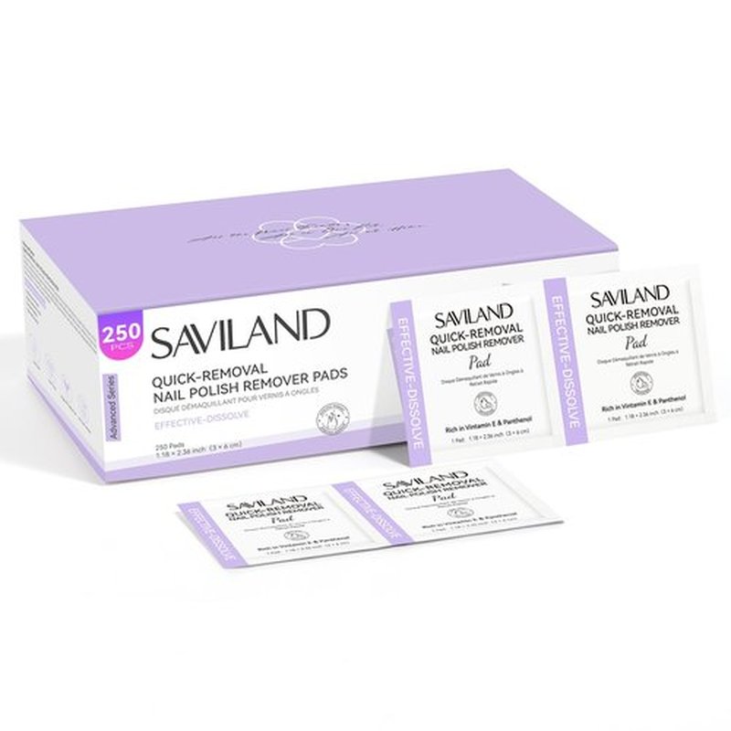 SAVILAND Advanced Gel Nail Polish Remover Pads: 250Pcs Gel Nail Polish Remover For Nails Quick Removal Travel-Friendly Soak Off Larger Wipes More Quantity For Salon Nail Supplies
