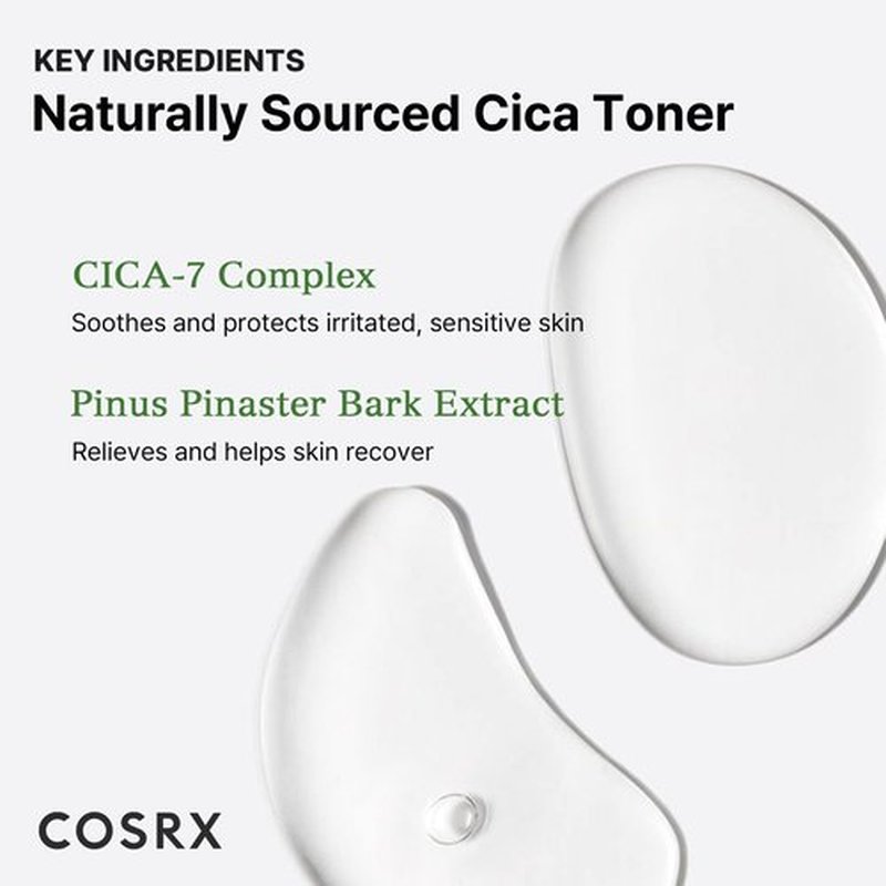 COSRX Pure Fit CICA Toner, Soothing Korean Toner for Sensitive Skin, Centella Asiatica Facial Toning Water, 5.07 fl.oz
