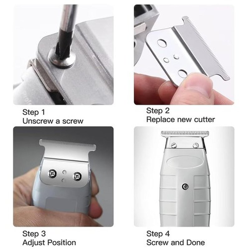 Andis | Durable Replacement T Liner Clipper Blades - Fits GTX, GTO, Blackouts & T Outliner | 2-Pack, Silver