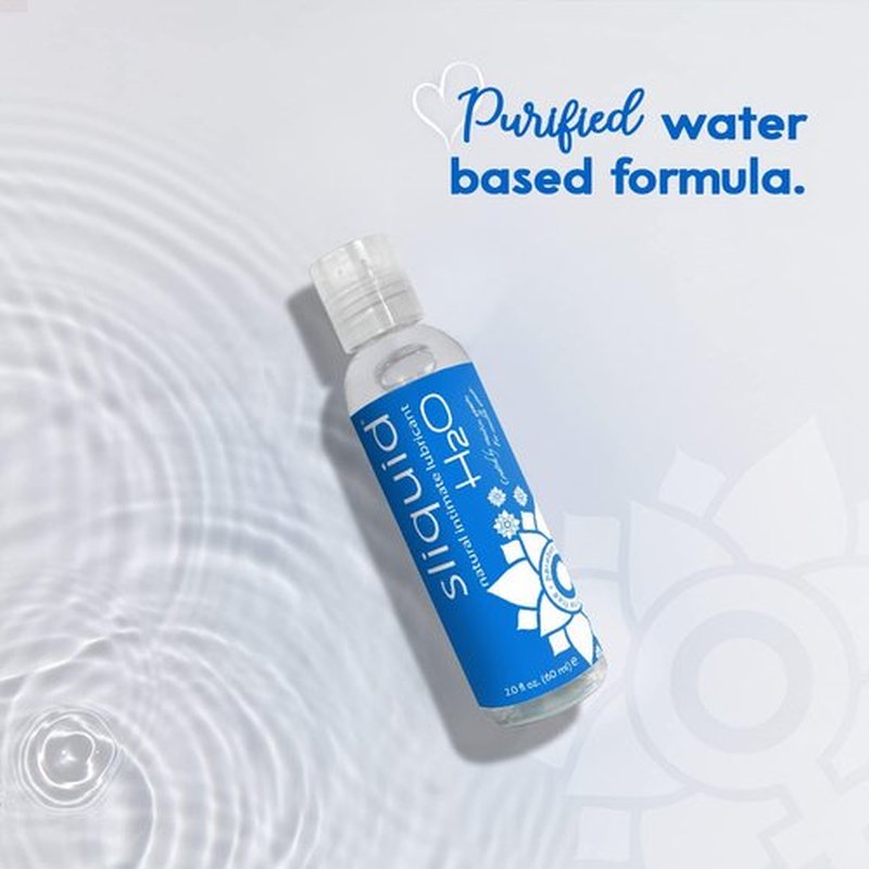 Sliquid H2O Water-Based Lubricant - Glycerin-Free, Natural Formula for Enhanced Intimacy | 2 Oz Clear, Unscented