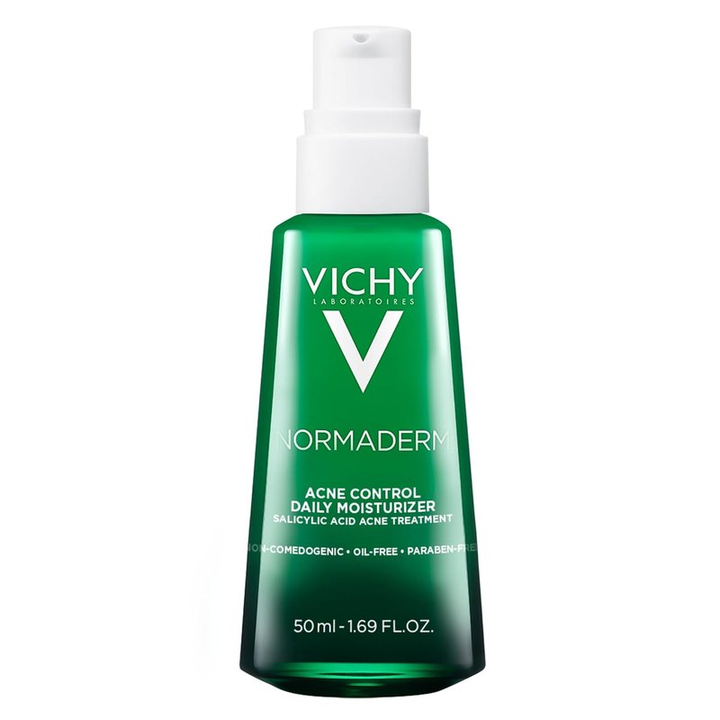 VICHY Normaderm Acne Control Moisturizer - Oil-Free Formula with 2% Salicylic Acid & Vitamin C | Targets Blemishes & Enlarged Pores