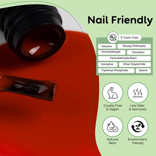 Luxbon 6 pcs Gel Nail Polish Set - Fall Color Set Long Lasting Autumn Gel Polish, uv led Soak Off Nail Art Designs Manicure Kit 022