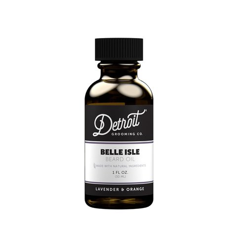 Detroit Grooming Co. Beard Oil - All-Natural Hydrating Formula with Vitamin E - Belle Isle Lavender & Orange Scent, 1 oz