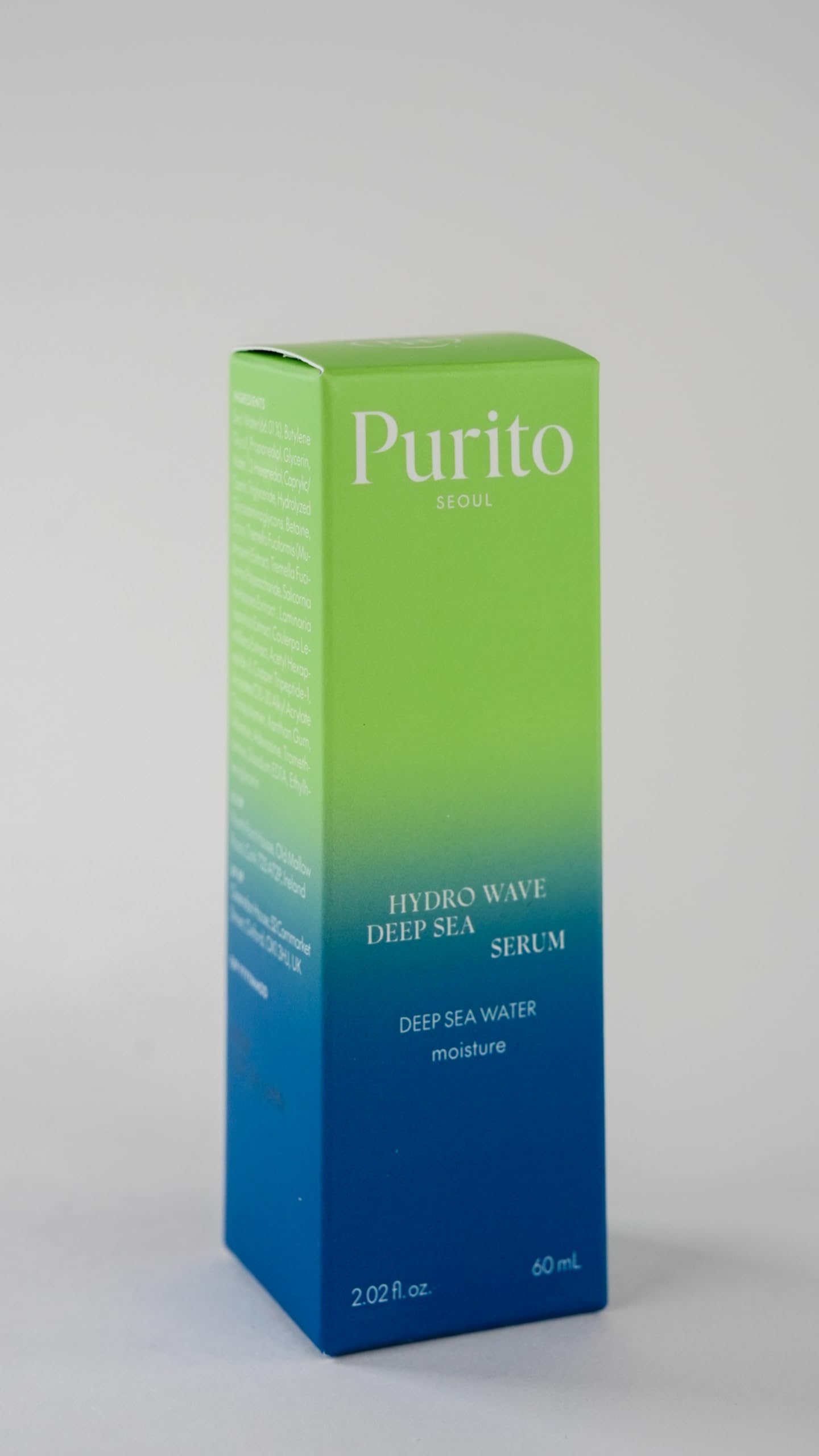 PURITO Deep Sea Serum | Deep Sea Water 66% + Marine Complex + Snow Mushrooms | Facial Serum | for Hydration, Skin Plumping | Lightweight & Non-Greasy Texture | Korean skincare, 60mL 2.02 fl.oz