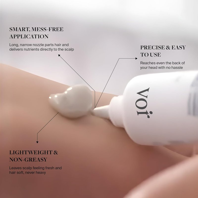 Voir Haircare Scalp Serum - Hydrating & Soothing Formula for Dry, Itchy Scalp | 30ml with Canadian Glacial Oceanic Clay