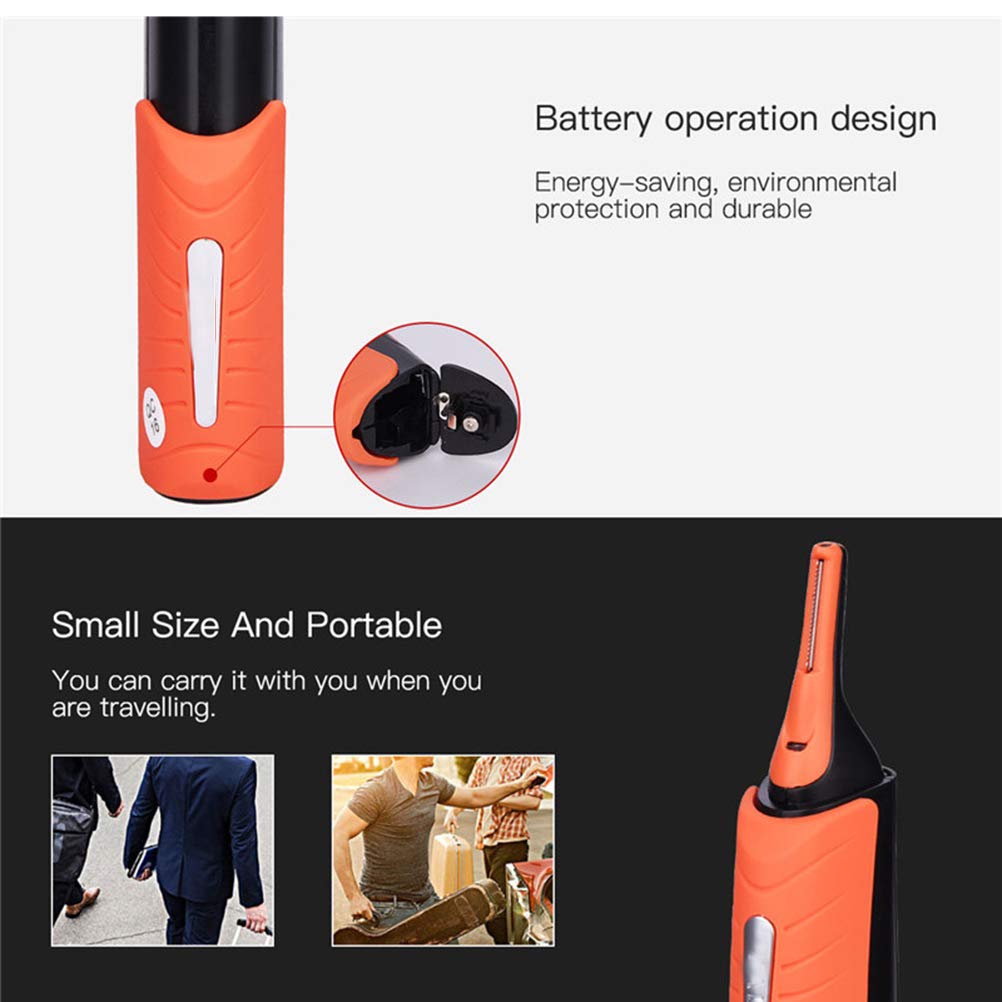 shenruifa Electric Nose Hair Trimmer, Integrated Design, Easy to Grip and Carry, LED Light, Two Comb Attachments, for Nose, Eyebrows, Beard, and Haircut, Suitable for Sensitive Skin