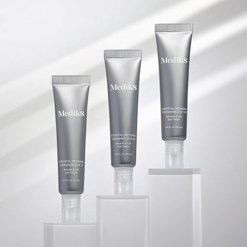 Medik8 Crystal Retinal Ceramide Eye 6 - Lifting Eye Cream with Vitamin A for Wrinkles - 0.5 oz