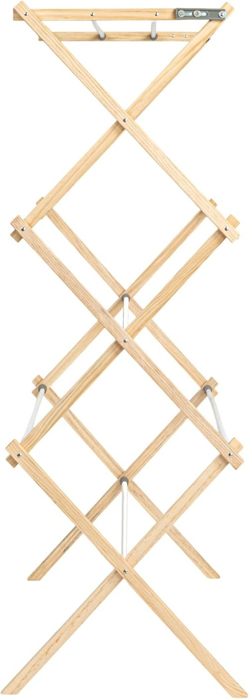 Household Essentials X-Frame Clothes Drying Rack - Sturdy Wood Frame with 23.8 Feet of Hanging Space | Easy Assembly, Natural Finish