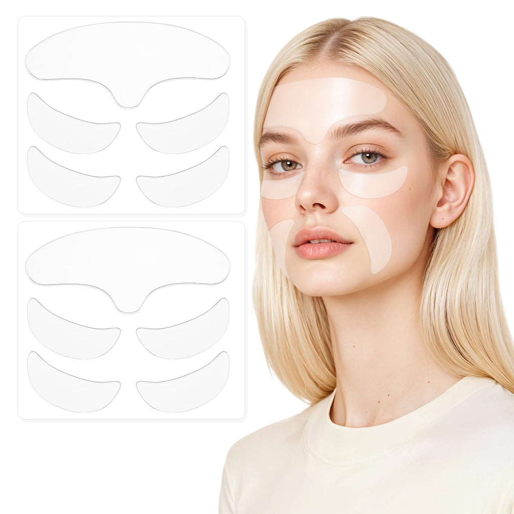 WY LIGHTING LEVEL 10 Pcs Forehead Wrinkles Patches Reusable Wrinkle Patches Wrinkle Remover Mask Silicone Face Tape Smooth Fine Lines Wrinkles for Women Facial Beauty Skincare