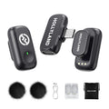 Hollyland Lark A1 Wireless Microphone for iPhone & Android, 48kHz/24-bit Studio Audio, 3-Level Noise Cancellation, 200m Range, Magnetic Mini Mic for Video Recording & Live Streaming (2TX + USB-C RX)
