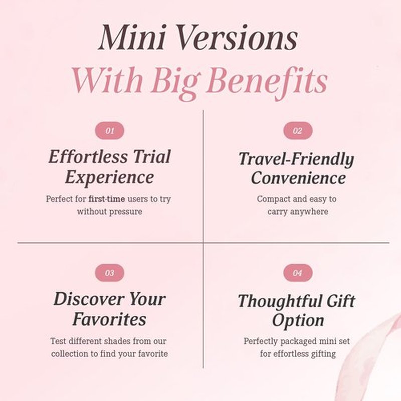 DEARDAHLIA Trial Kit - Luxury Gift Set & Travel Size Vegan Makeup Kit with Mini Petal Drop Liquid Blush & Mini Paradise Sensual Lip & Mini Paradise Sheer Dew Lipstick. Korean Makeup