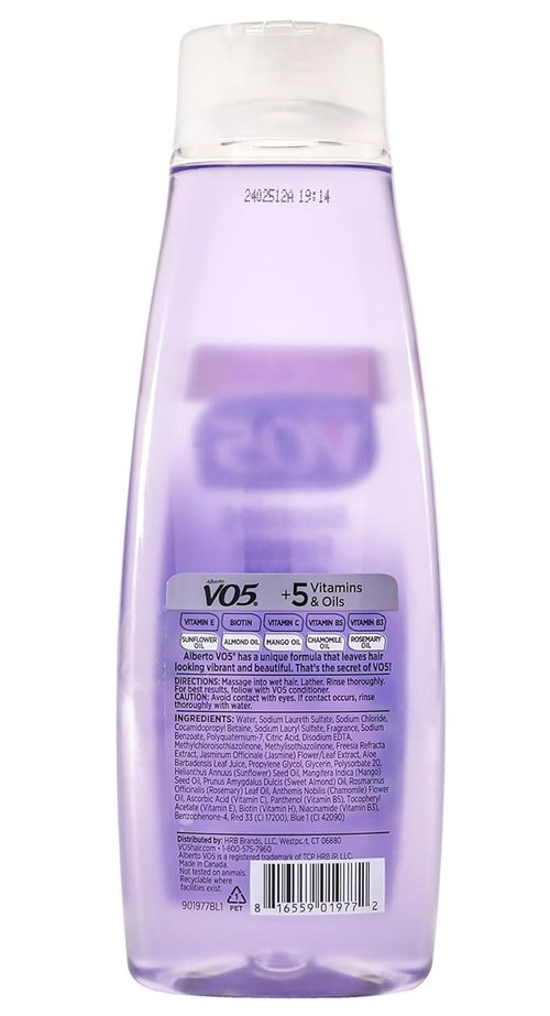Alberto VO5 - Blooming Freesia Moisturizing Shampoo - Hydrating Formula with Coconut Milk & Biotin - 15 oz