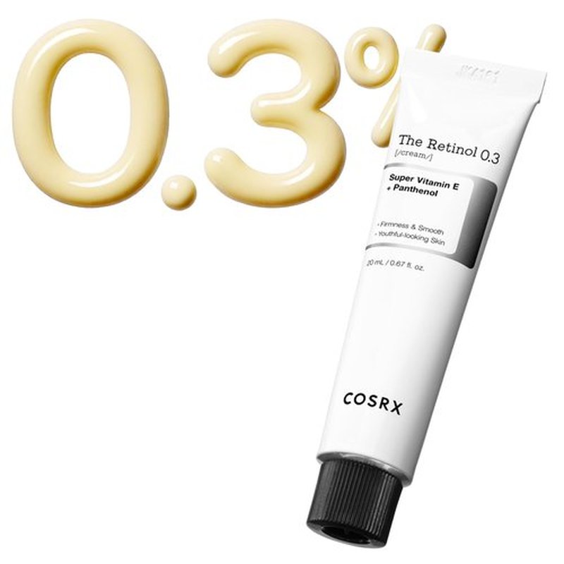 COSRX Retinol 0.3% Cream, 0.67 Oz, Anti-aging Eye & Neck Cream with Retinoid Treatment to Firm Skin, Reduce Wrinkles, Fine Lines, Signs of Aging, Gentle Daily Korean Skin Care