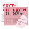 KEYTH Lucy PDRN Glow Collagen Hydrogel Mask - Deep Hydration & Skin Elasticity Boost | 4 Pack (1.34 oz Each)