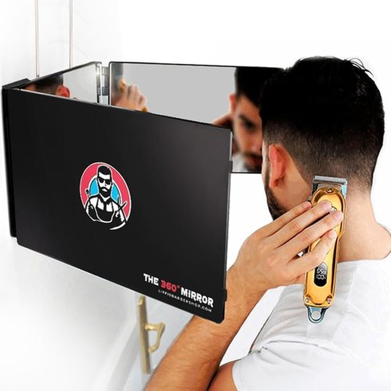 Skiennix 360 Mirror - Adjustable 3-Way Trifold Mirror for Self Hair Cutting | Perfect for Men & Women