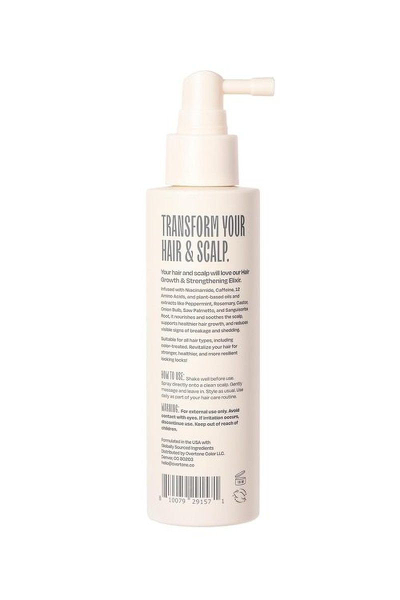 Overtone Revitalizer - Hair Growth Elixir with 14 Amino Acid Complex | Naturally Derived, 144 mL