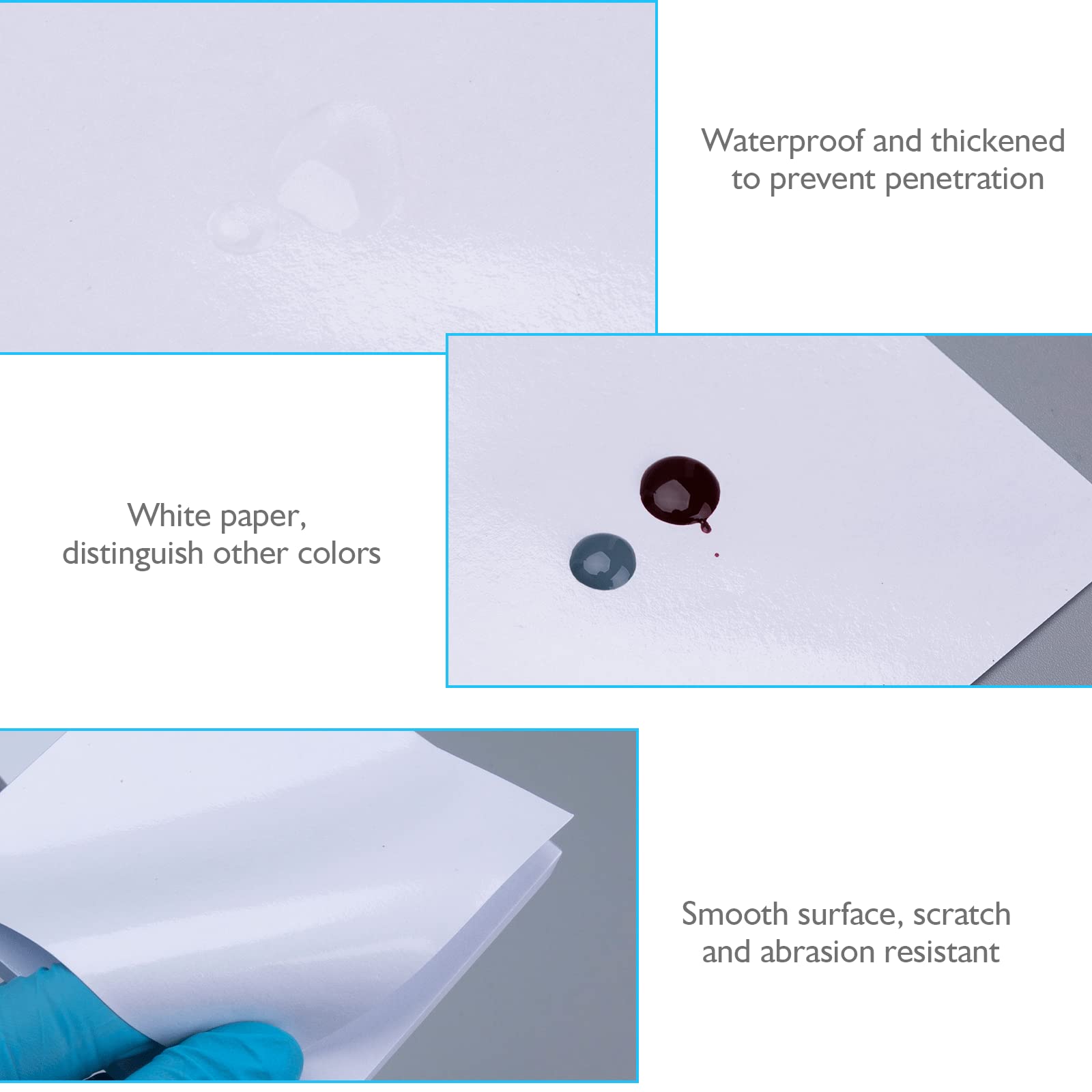 ANNWAH 100 Sheets Disposable Dental Mixing Pads - 2 Sides Mixed Paper Multi Purpose Waterproof Mixing Boards for Blend Dental Repairs Fillings Material Composites Rubber Based (Large)