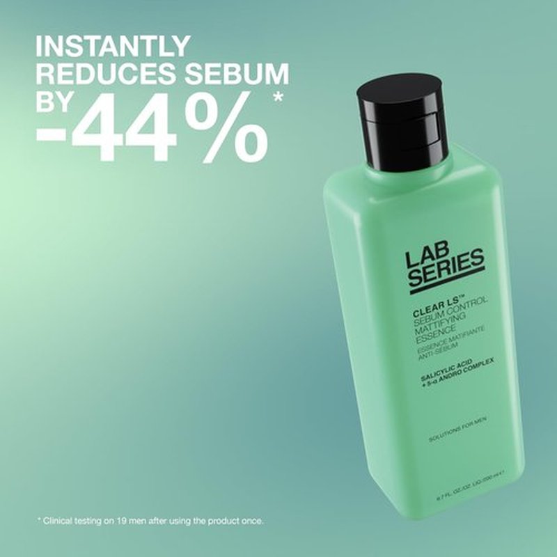 Lab Series Men's Clear LS Oil Control Face Toner - Mattifying Formula with Salicylic Acid for Acne-Prone Skin - 6.7 Fl Oz