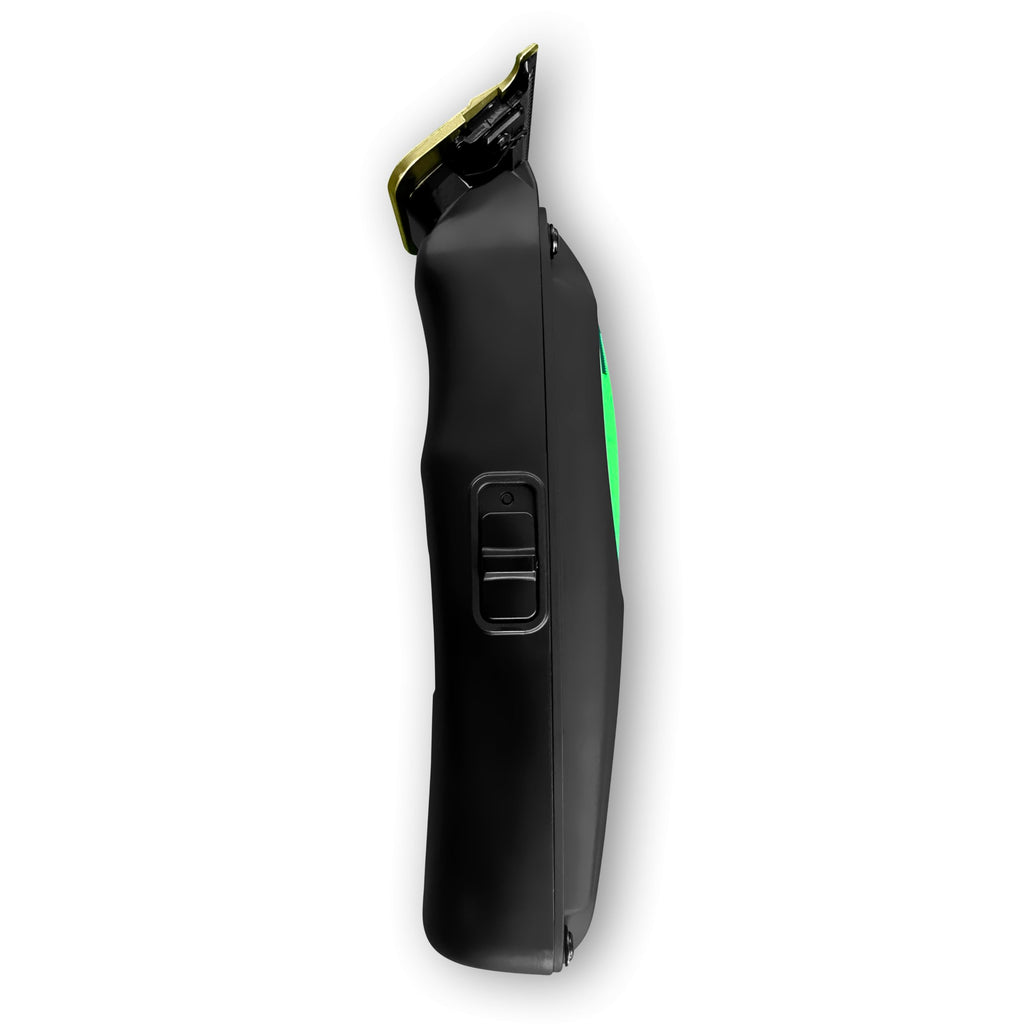 TPOB Troll with Psycho Blade Gold Professional Barber Trimmer 7000 RPM Super Torque Motor Perfect for Professional Haircuts and Beard Trims (Black/Green Trimmer)