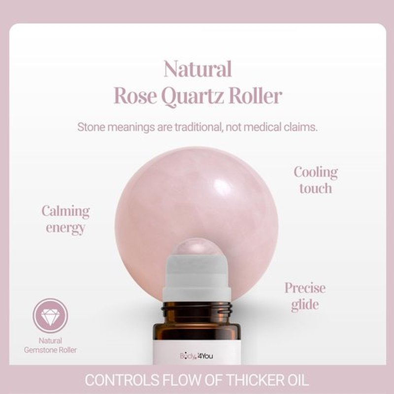 Castor Oil Roll On Eyelashes Eyebrows - 100% Pure Natural USDA Organic Cold Pressed - Hydrating Skin Hair Growth Oil Lashes - Non-GMO Hexane Free Unrefined - Natural Stone Roller Amber Glass 1.7 Fl Oz
