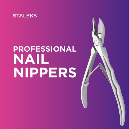 Staleks EXPERT 60 Nail Nippers 16 mm – Long Blades with Heel – Extended Grooved Handles for Precise Pedicure
