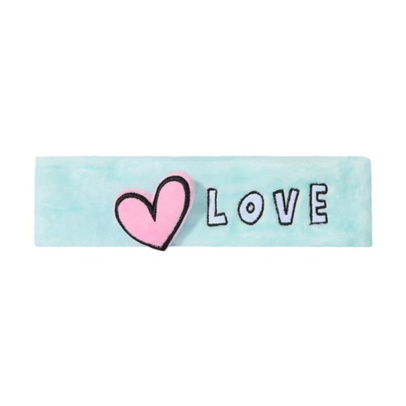 dearcloud Keith Haring Cloud Plush Headband, Skincare Headband for Washing Face, Makeup, and Self Care (Big Love)