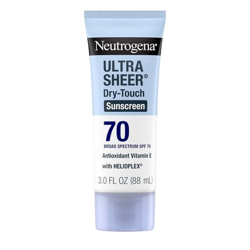 Neutrogena Ultra Sheer Sunscreen Lotion SPF 70 - Water Resistant, Oil-Free, Travel Size 3 Fl Oz