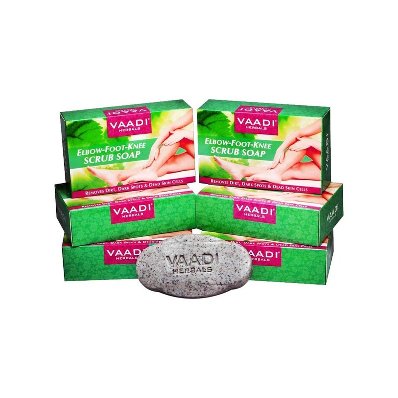 Vaadi Herbals Elbow Foot Knee Scrub Soap 6x75g