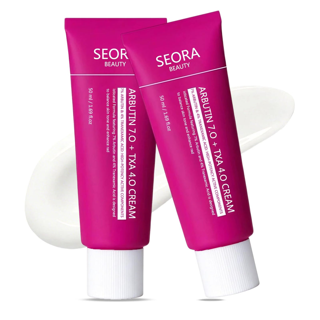 Seora Beauty Korean Brightening arbutin Cream for Dark Spot And Uneven Skin Tone, Hydrating Face Moisturizer 1.69 fl oz (2 Pack)