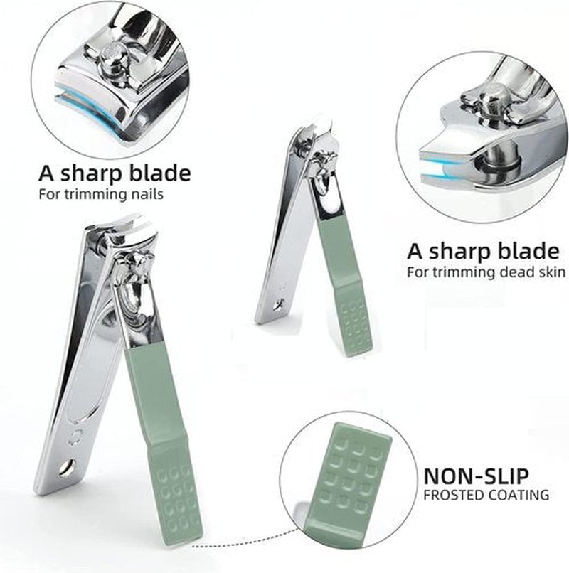 Manicure Set Pedicure Kit Nail Clipper Set Men Women 16 Pcs Personal Care Tools Kit with Portable Travel Case Professional Manicure Pedicure Tools Grooming Kit for Family Friends(Green)