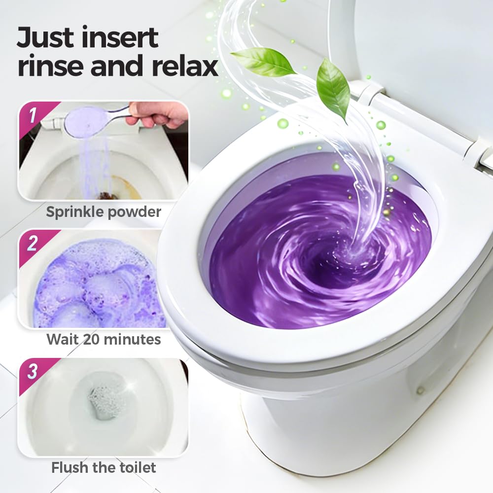 PVZXR 2026 Upgrade Toilet Bowl Cleaner, Toilet Cleaning Foam, Power Foaming Toilets Clean, Clean Foam Cleaner, Touch Free Foaming Powder – Bathroom Cleaning Powder (1PCS)