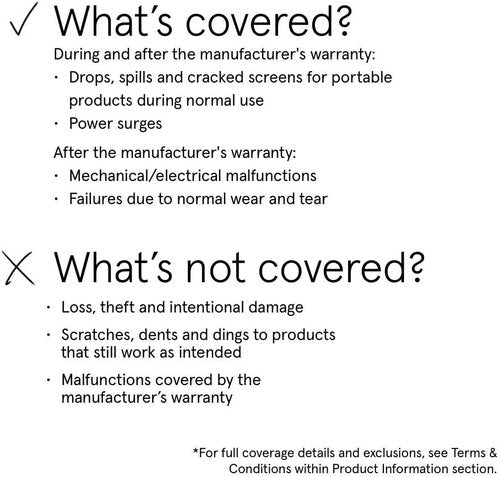 ASURION 2-Year Personal Care Protection Plan - Coverage for Devices Priced $100-$124.99