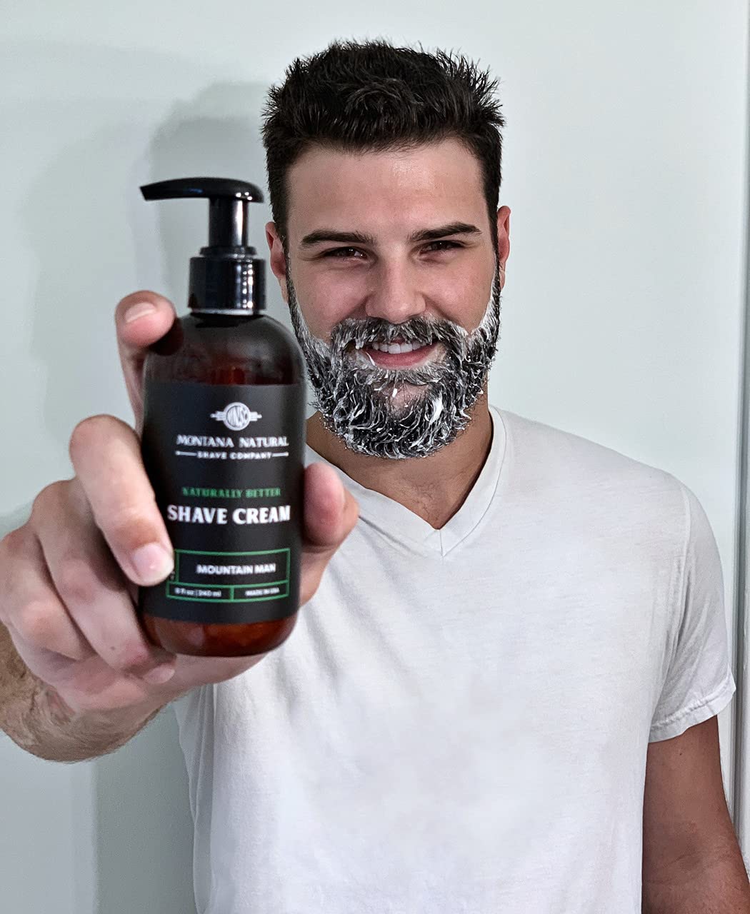 MNSC Black Timber Naturally Better Pump Shave Cream - Smooth, Hypoallergenic, All-Natural, & Handcrafted in USA