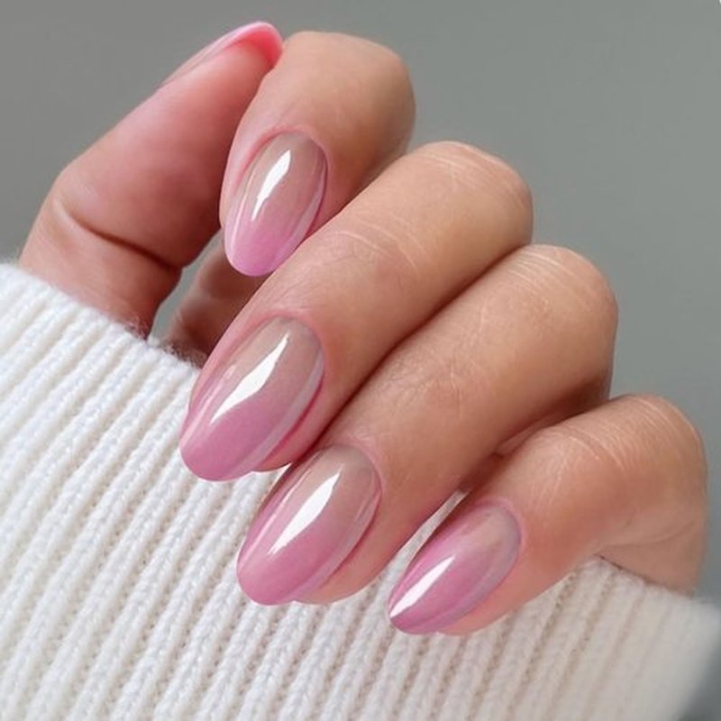JMEOWIO Gel Nail Stickers Purple Pink Semi Cured Gel Nail Strips Wraps UV/LED Nails Art Design Decoration Accessories