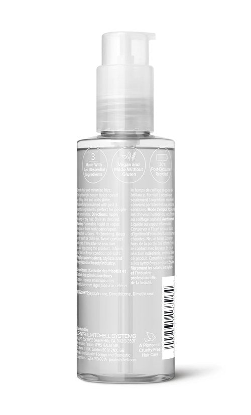 Paul Mitchell Clear Smoothing Serum, Blowout Primer, Fragrance Free, For Sensitive Scalp + Skin, 0.85 fl oz