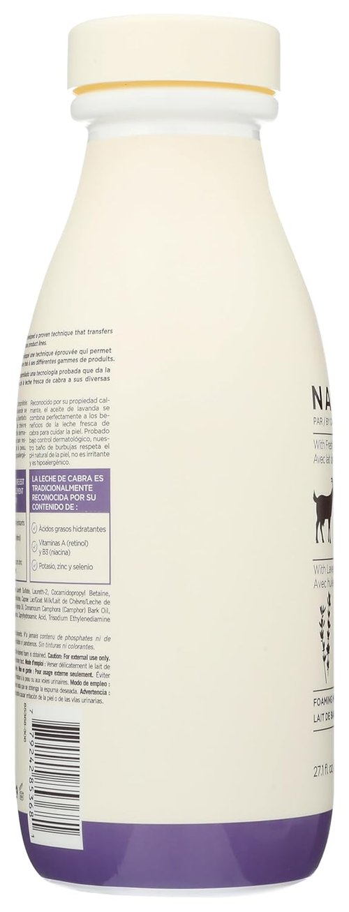 Nature by Canus Foaming Milk Bath - Smoothing Lavender Infusion with Fresh Canadian Goat Milk | 27.1 Fl Oz