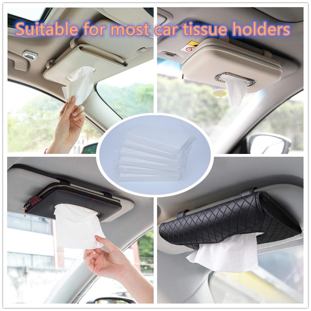 Cartisen Car Tissue Refills, Facial Napkin Refills for Car Visor Tissue Holder - 600 Sheets, 12 Packs (12 Pack)