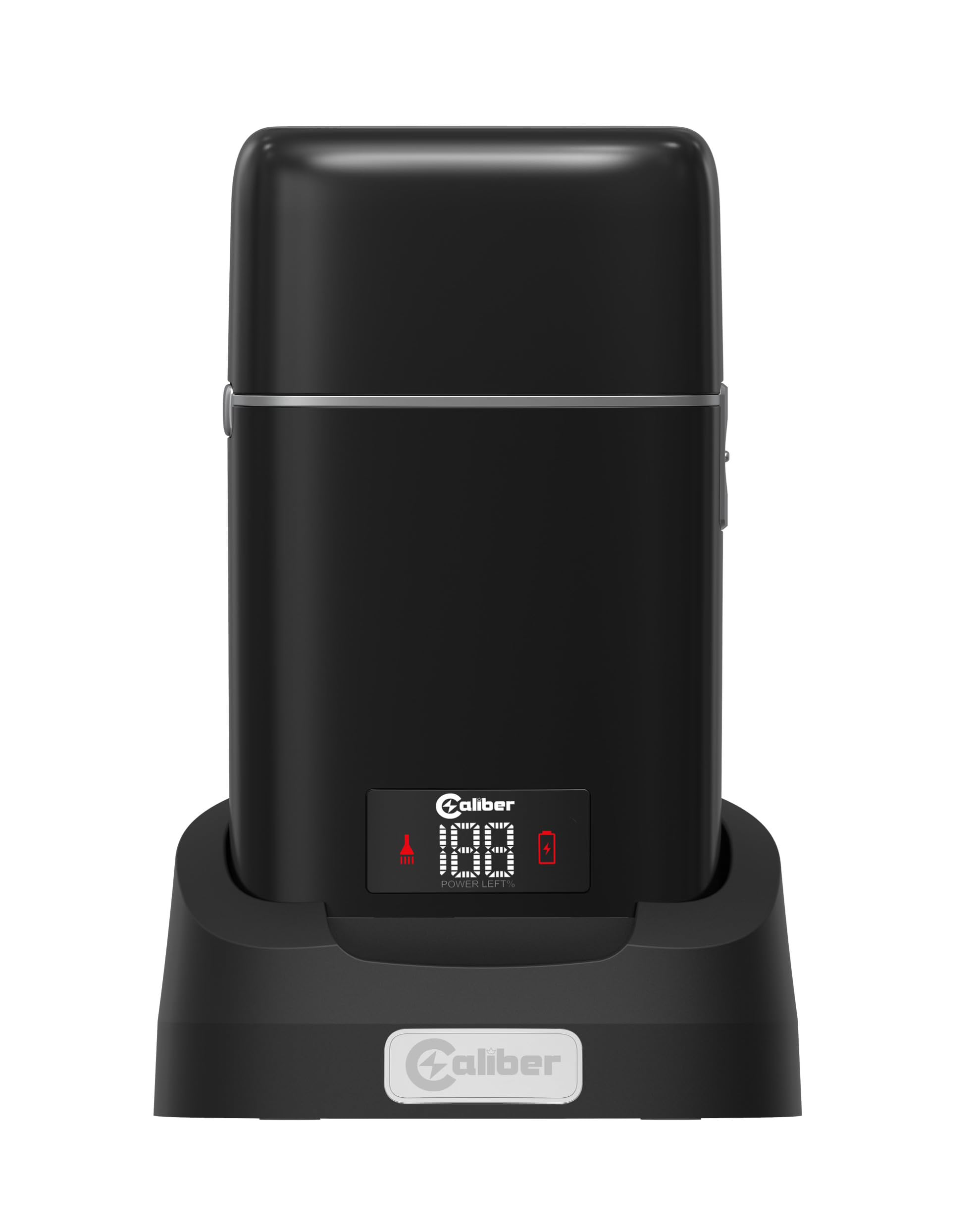 Caliber Moab Triple Foil Shaver for Men, Electric Metal Foil Razor Shaver with Digital Display for Close Shaves, Waterproof and Cordless Travel Facial Hair Groomer, Portable and USB Rechargeable
