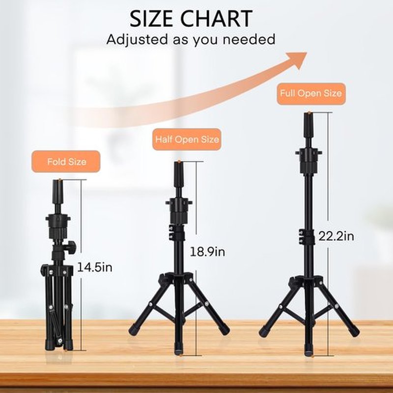 GHWMYD 22 Inch Canvas Wig Head Mannequin Head With 63in Tripod Stand, Manikin Canvas Head Set for Wigs Making Display Styling with Tripod Table Clamp Wig Caps Pins Set Hair Brush, Clips(Pink)