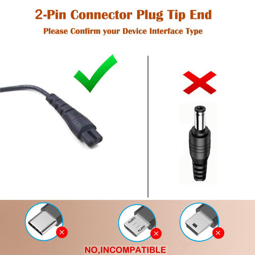 2-Pin 5V AC Adapter for Andis 24605 24505 Trimmer Clipper Trimming Charger