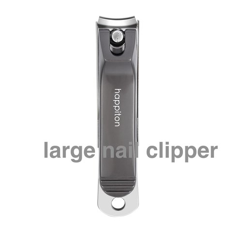 HAPPITON Nail Clippers Set 3PCS Stainless Steel Fingernail Toenail Clipper Cutters Pedicure Tools for Women&Men with Storage Case (Black)