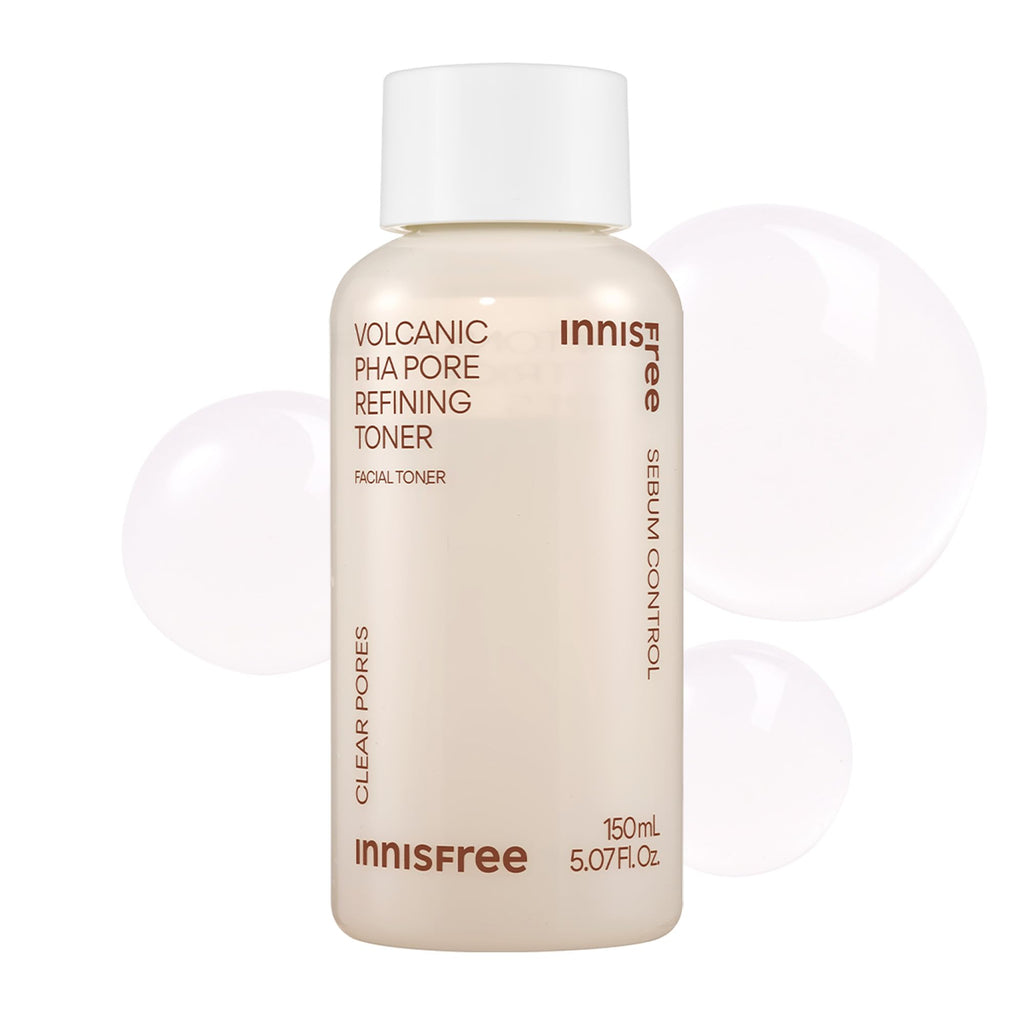 innisfree Volcanic PHA Toner | Korean Skincare with AHA and BHA | Refines Texture, Controls Oil | Exfoliating Face Treatment
