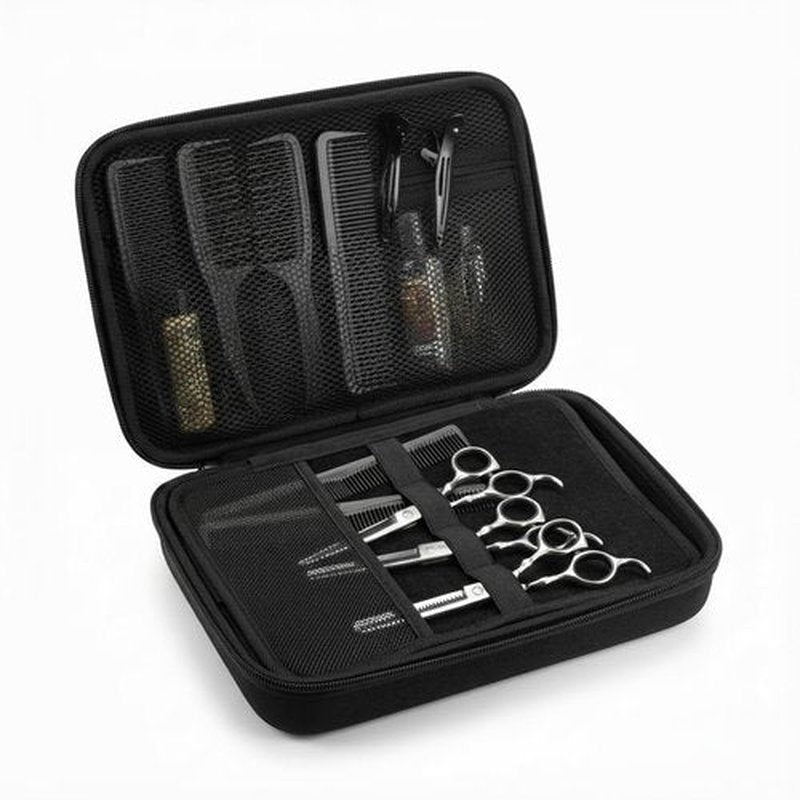 MeloSync Hard Barber Accessories Case for Hair Clippers, Hair Cutting Supplies Holder, Trimmer Organizer Storage for Men Razor Guard Grooming Kits -Black