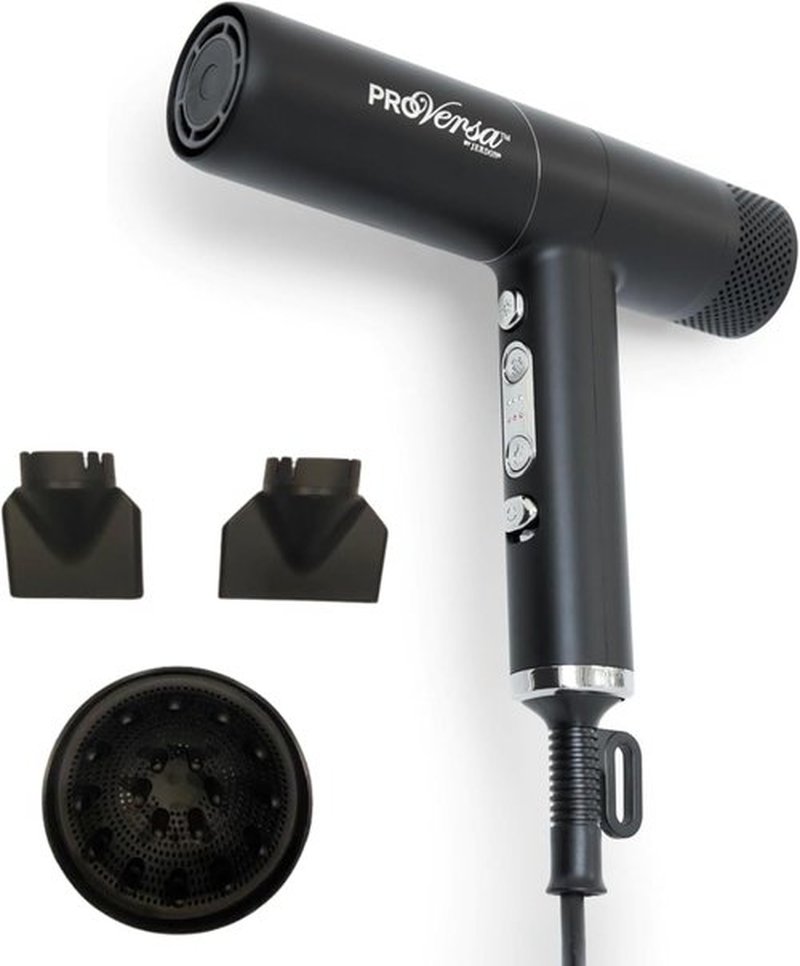 Jerdon Hair Dryer - High-Speed, Low Noise Brushless Motor for Quick Drying | Includes Accessories - JHD100KB