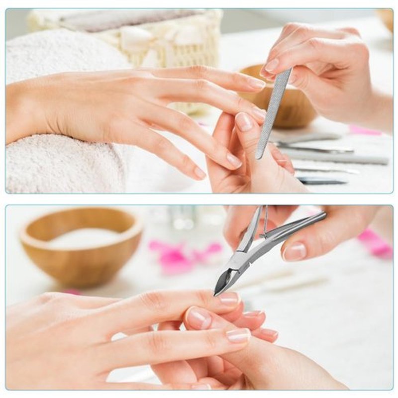 TOVOT 7PCS Cuticle Remover Tools Stainless Steel Cuticle Clipper Cuticle Cutter Cuticle Pusher Tools for Fingernails Toenails