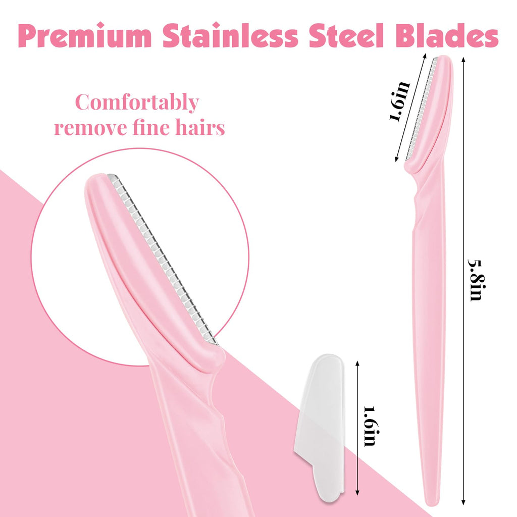 Phyyixs 88 Pcs Dermaplaning Tool & Face Razors for Women in Storage Jar – Blush Petal Style, Eyebrow Razor with Safety Covers, Ideal Self-Care Gifts