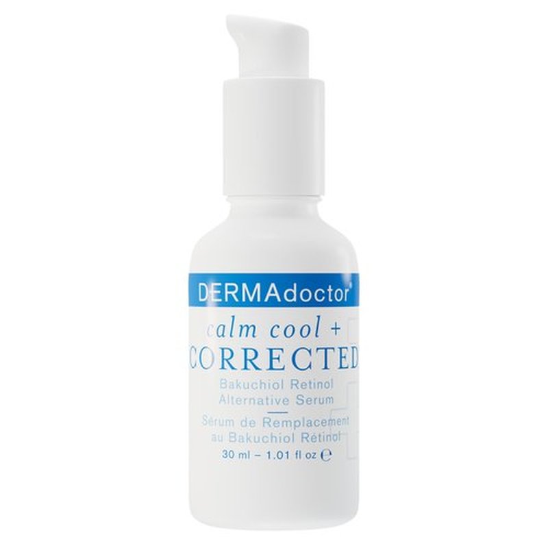 DERMAdoctor Bakuchiol Serum for Face, Calm Cool + Corrected Bakuchiol Retinol Serum Alternative for Sensitive Skin, Anti-Aging, Fine Lines, Wrinkles, Brightening & Pore Minimizing, 1.01 oz
