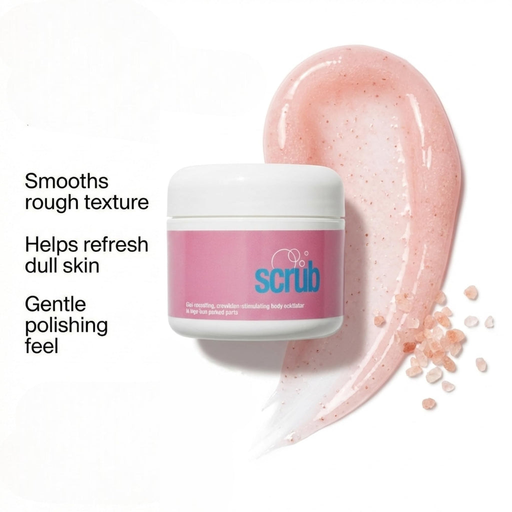 Naturally Inspired Himalayan Pink Body Scrub And Grapefruit Red Ginger Cream Duo, Sugar Scrub Body Exfoliator Set For Smooth, Nourished, Hydrated Skin
