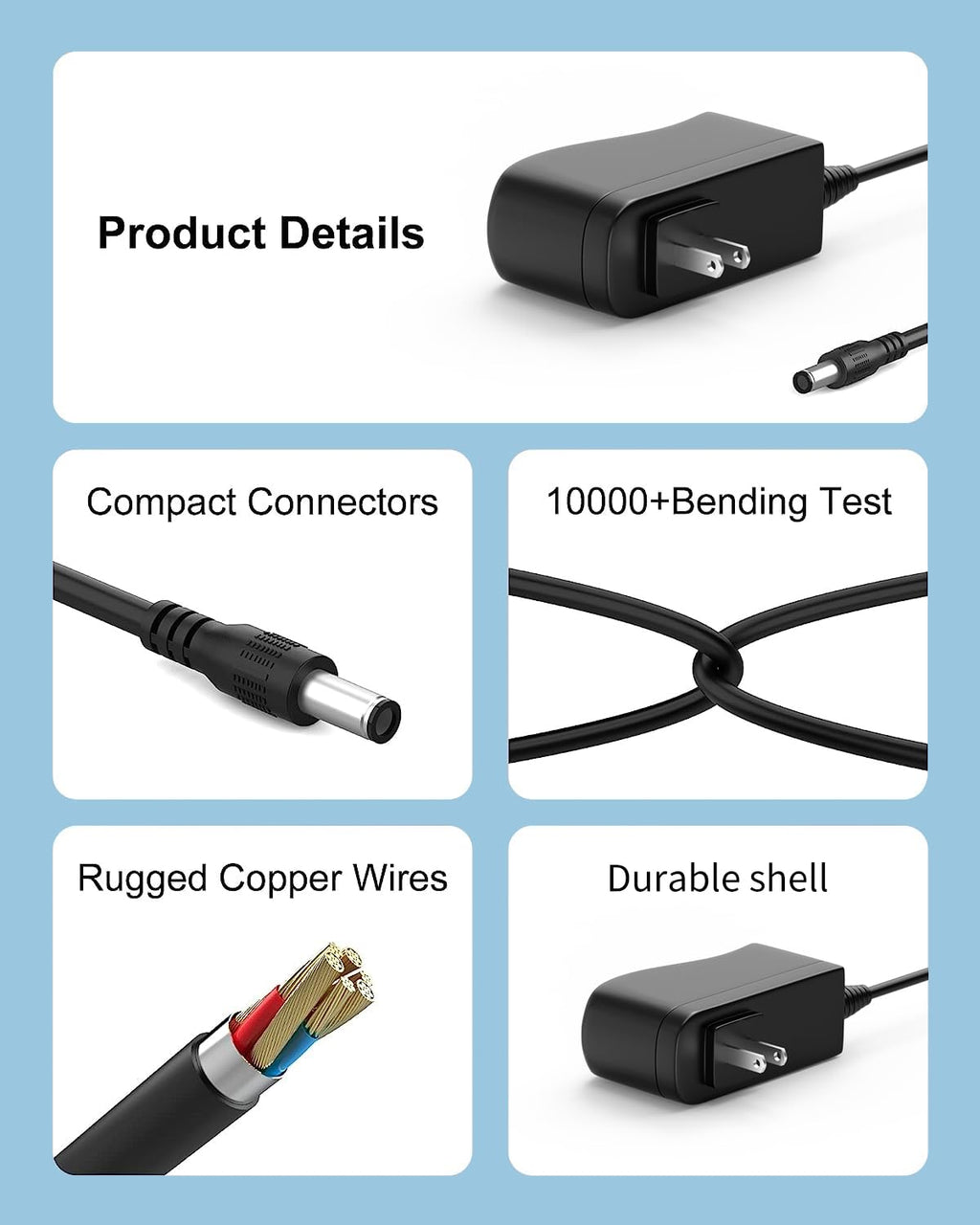 Replacment for PRETTYCARE Vacuum Charger Compatible with PRETTYCARE W100 W200 W300 W400 20KPa 22.2V 180W Power Cord Adapter for ORFELD H01 EV679 V20 EV660 EV696P Cordless Vacuum Cleaner Charger 6FT